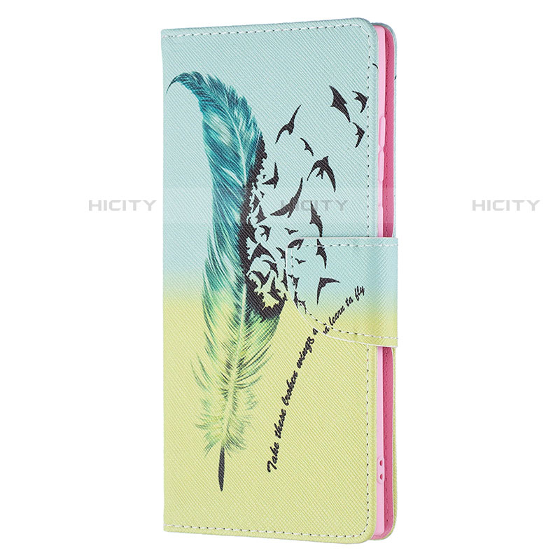 Coque Portefeuille Motif Fantaisie Livre Cuir Etui Clapet B04F pour Samsung Galaxy S23 Ultra 5G Vert Plus