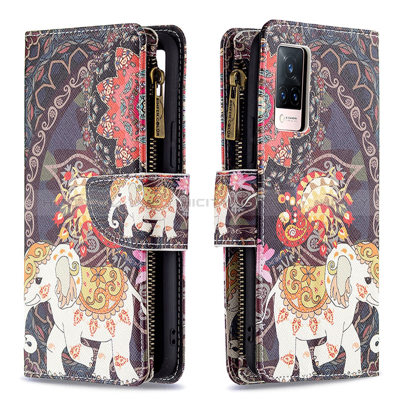 Coque Portefeuille Motif Fantaisie Livre Cuir Etui Clapet B04F pour Vivo V21 5G Plus