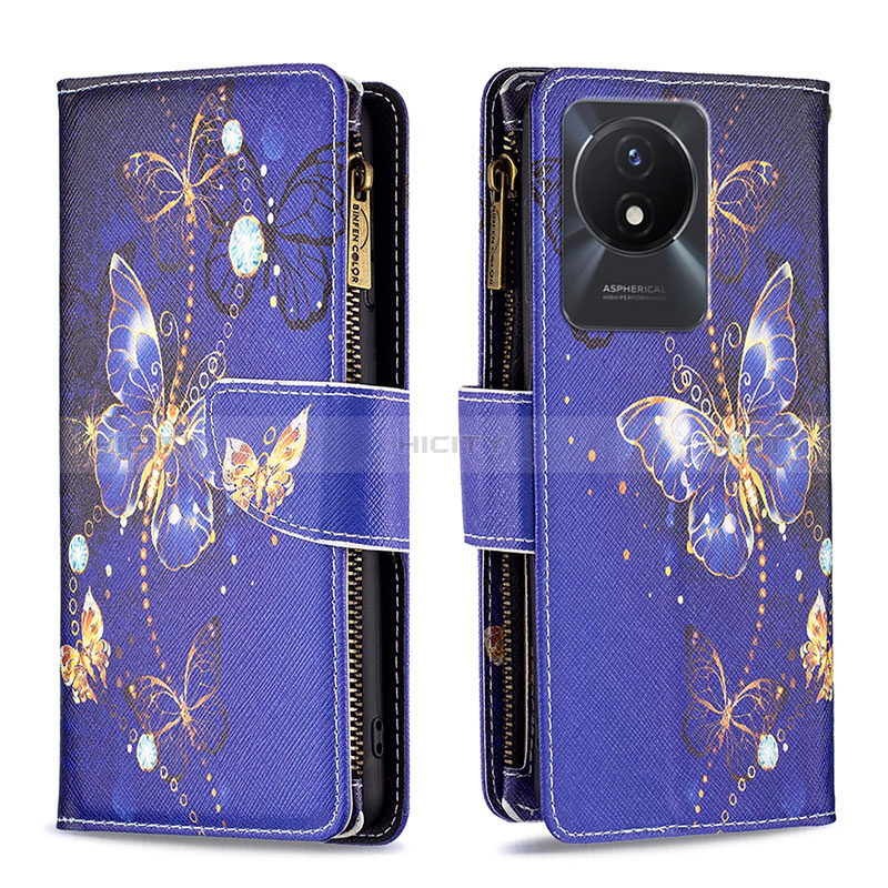 Coque Portefeuille Motif Fantaisie Livre Cuir Etui Clapet B04F pour Vivo Y02 Plus