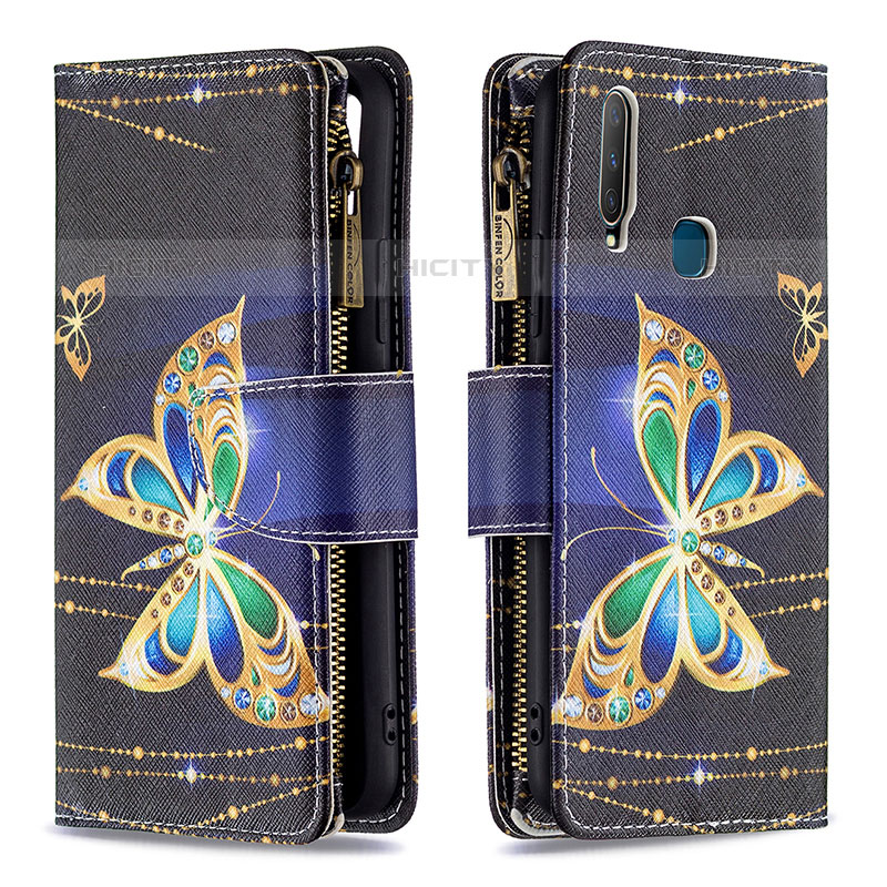 Coque Portefeuille Motif Fantaisie Livre Cuir Etui Clapet B04F pour Vivo Y11 Plus