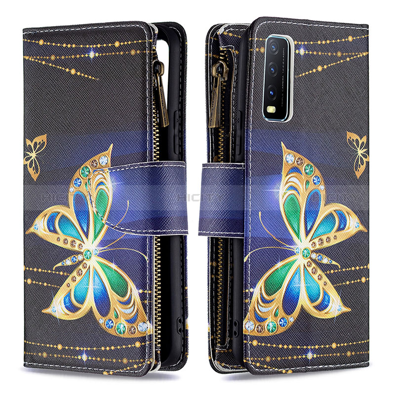 Coque Portefeuille Motif Fantaisie Livre Cuir Etui Clapet B04F pour Vivo Y11s Plus