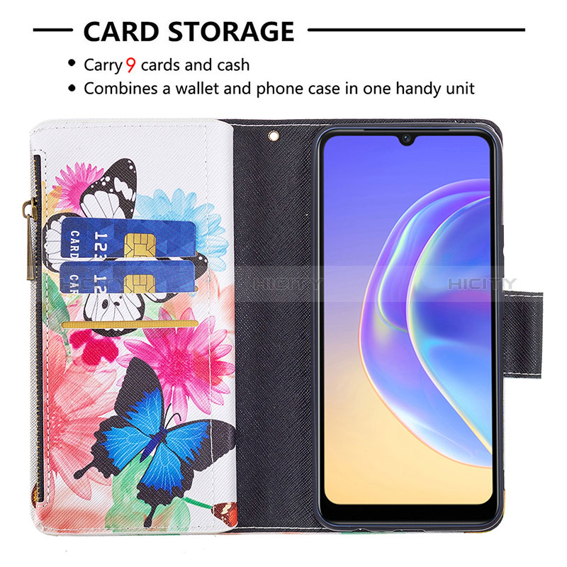 Coque Portefeuille Motif Fantaisie Livre Cuir Etui Clapet B04F pour Vivo Y73 (2021) Plus