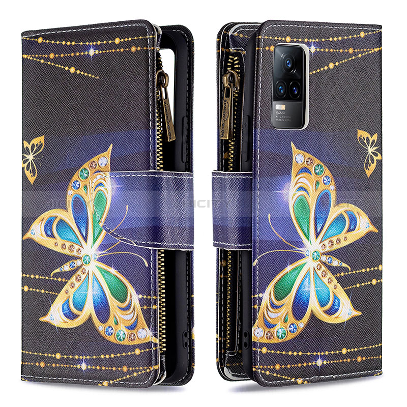 Coque Portefeuille Motif Fantaisie Livre Cuir Etui Clapet B04F pour Vivo Y73 (2021) Plus