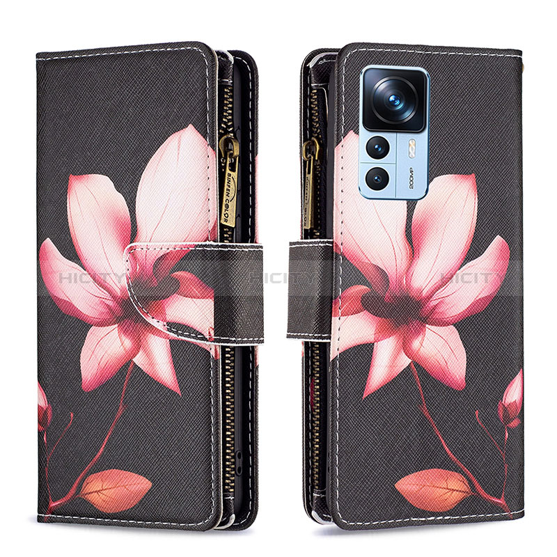 Coque Portefeuille Motif Fantaisie Livre Cuir Etui Clapet B04F pour Xiaomi Mi 12T Pro 5G Rouge Plus