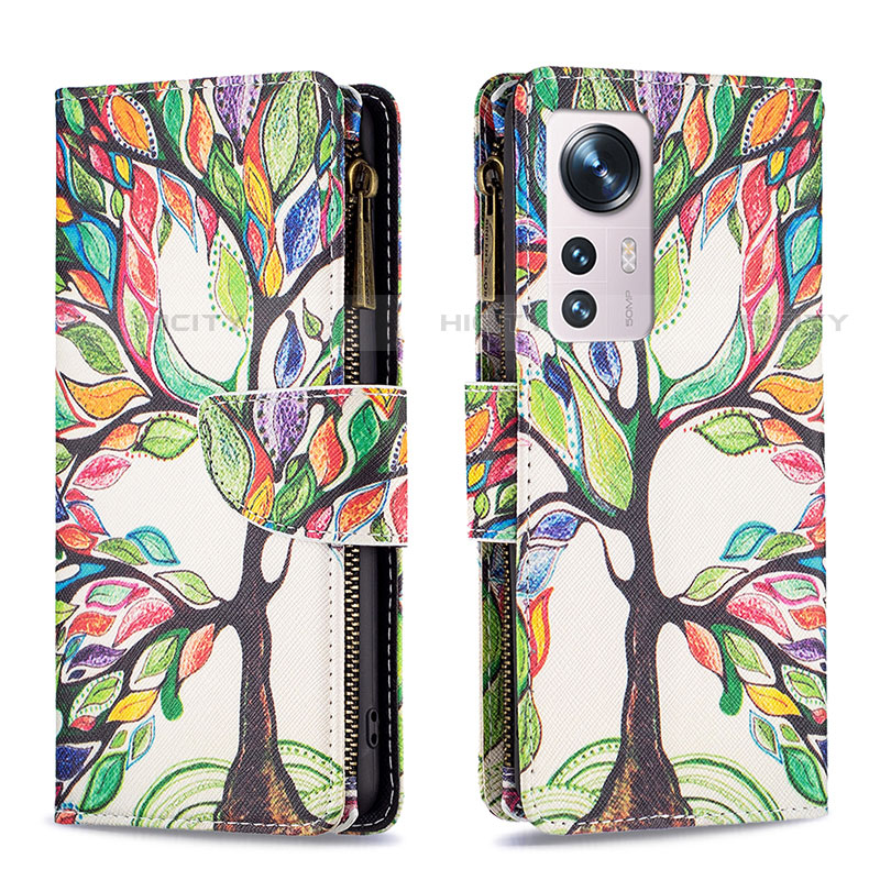 Coque Portefeuille Motif Fantaisie Livre Cuir Etui Clapet B04F pour Xiaomi Mi 12X 5G Pastel Vert Plus