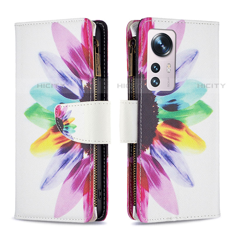 Coque Portefeuille Motif Fantaisie Livre Cuir Etui Clapet B04F pour Xiaomi Mi 12X 5G Rose Rouge Plus