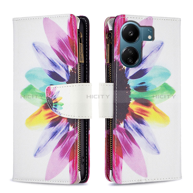 Coque Portefeuille Motif Fantaisie Livre Cuir Etui Clapet B04F pour Xiaomi Poco C65 Mixte Plus