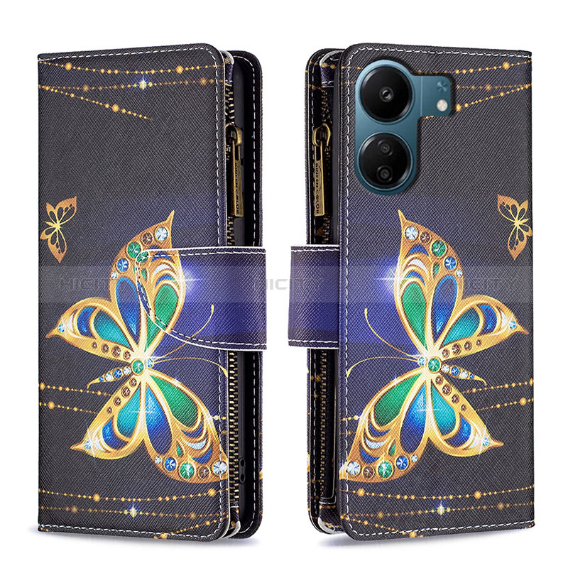 Coque Portefeuille Motif Fantaisie Livre Cuir Etui Clapet B04F pour Xiaomi Poco C65 Plus