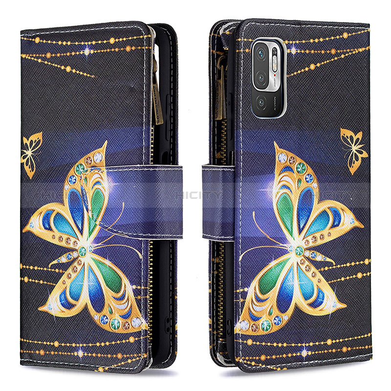 Coque Portefeuille Motif Fantaisie Livre Cuir Etui Clapet B04F pour Xiaomi POCO M3 Pro 5G Noir Plus