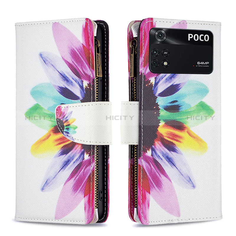 Coque Portefeuille Motif Fantaisie Livre Cuir Etui Clapet B04F pour Xiaomi Poco M4 Pro 4G Mixte Plus