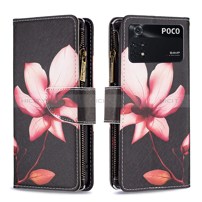 Coque Portefeuille Motif Fantaisie Livre Cuir Etui Clapet B04F pour Xiaomi Poco M4 Pro 4G Plus