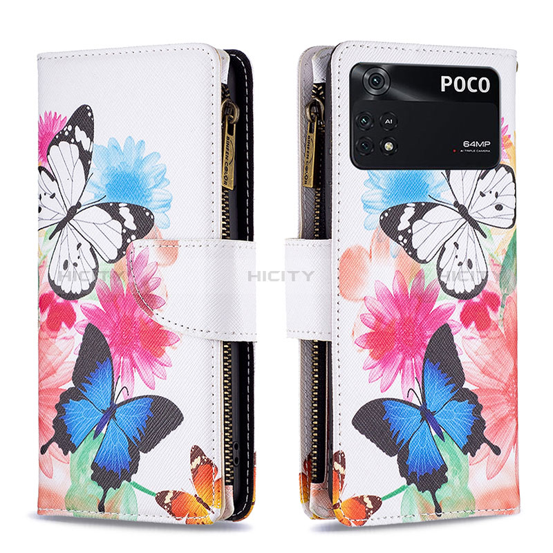 Coque Portefeuille Motif Fantaisie Livre Cuir Etui Clapet B04F pour Xiaomi Poco M4 Pro 4G Plus