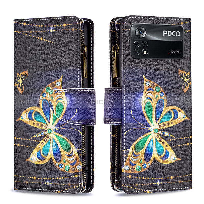 Coque Portefeuille Motif Fantaisie Livre Cuir Etui Clapet B04F pour Xiaomi Poco X4 Pro 5G Plus