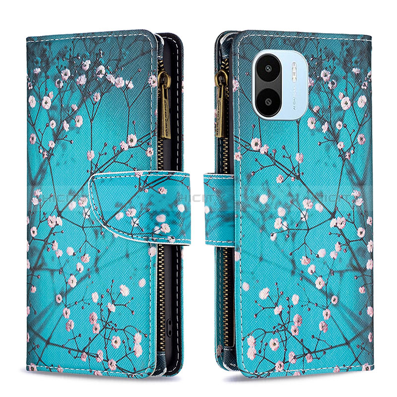 Coque Portefeuille Motif Fantaisie Livre Cuir Etui Clapet B04F pour Xiaomi Redmi A2 Cyan Plus