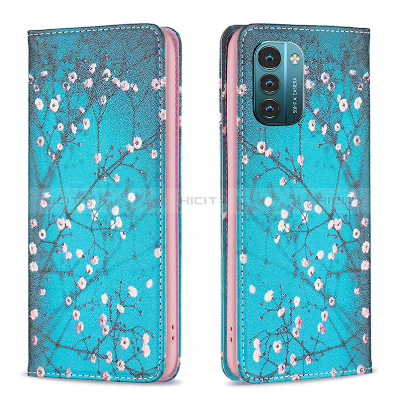 Coque Portefeuille Motif Fantaisie Livre Cuir Etui Clapet B05F pour Nokia G11 Cyan Plus