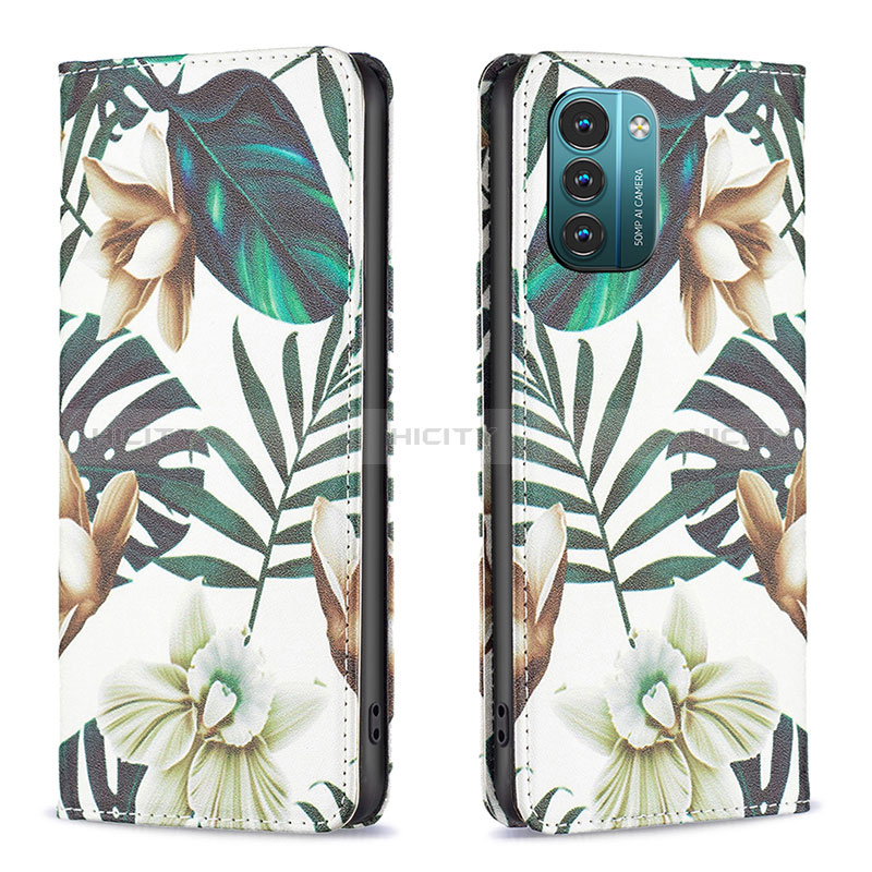 Coque Portefeuille Motif Fantaisie Livre Cuir Etui Clapet B05F pour Nokia G11 Vert Plus