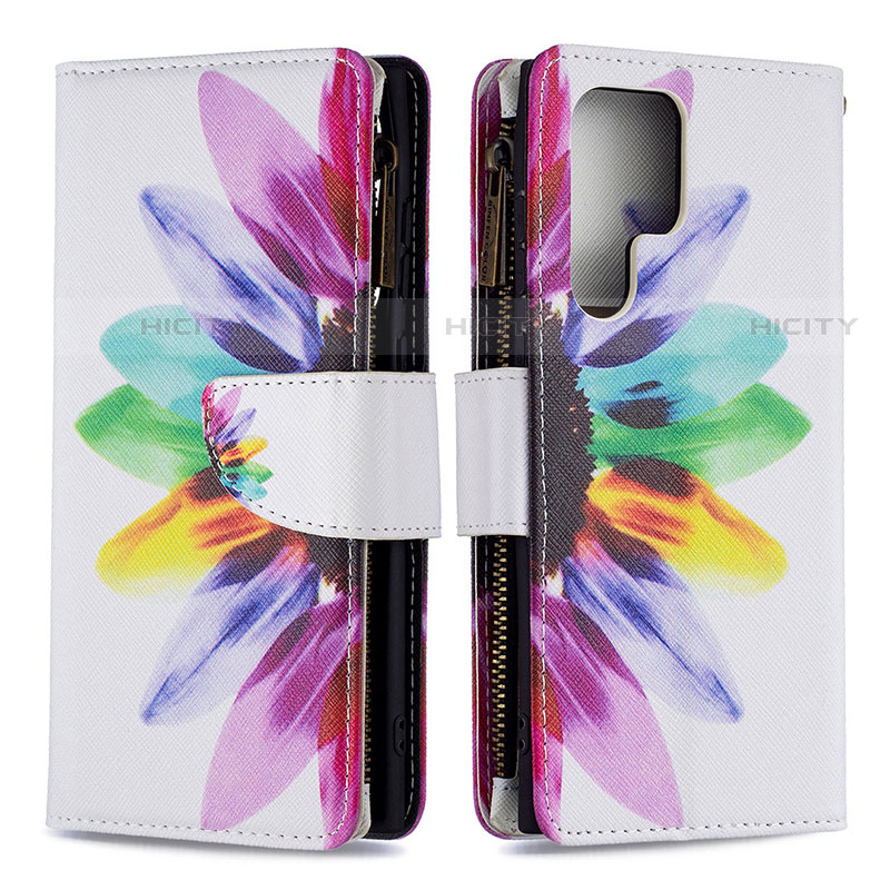 Coque Portefeuille Motif Fantaisie Livre Cuir Etui Clapet B05F pour Samsung Galaxy S21 Ultra 5G Plus