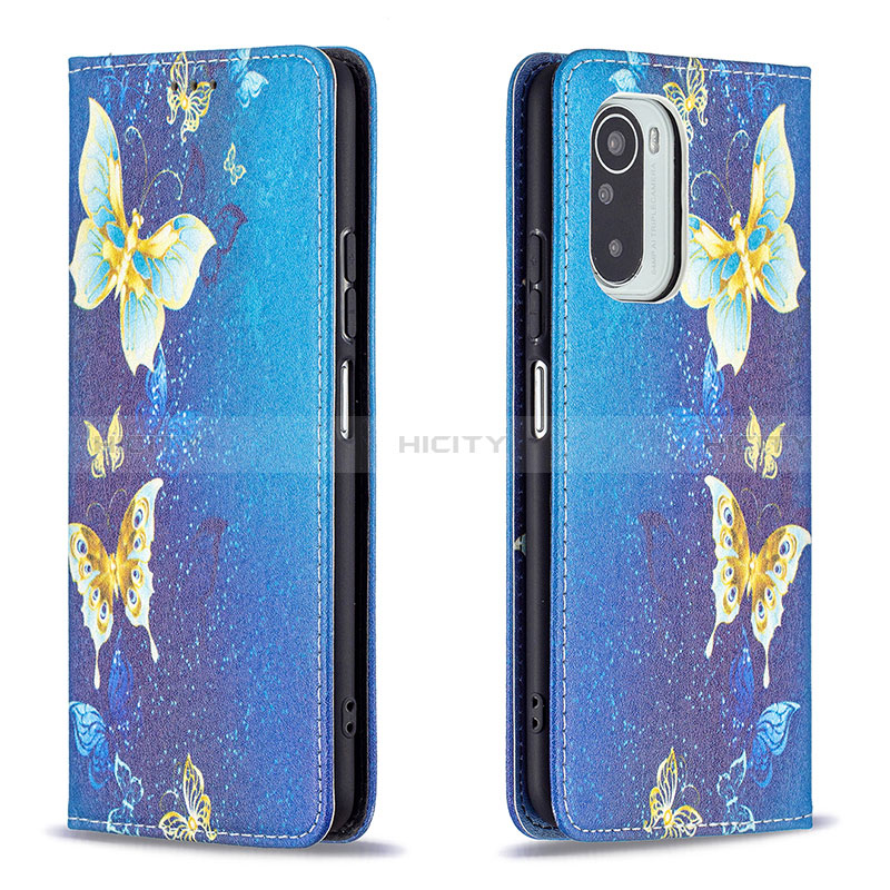 Coque Portefeuille Motif Fantaisie Livre Cuir Etui Clapet B05F pour Xiaomi Mi 11X Pro 5G Bleu Plus