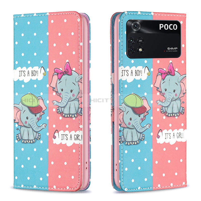 Coque Portefeuille Motif Fantaisie Livre Cuir Etui Clapet B05F pour Xiaomi Poco M4 Pro 4G Plus