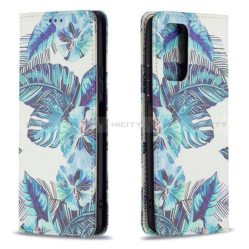 Coque Portefeuille Motif Fantaisie Livre Cuir Etui Clapet B05F pour Xiaomi Redmi Note 10 Pro 4G Bleu Ciel Plus