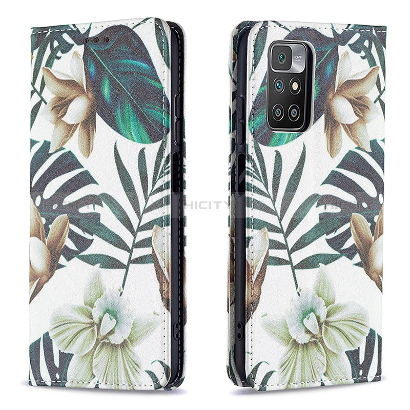 Coque Portefeuille Motif Fantaisie Livre Cuir Etui Clapet B05F pour Xiaomi Redmi Note 11 4G (2021) Vert Plus