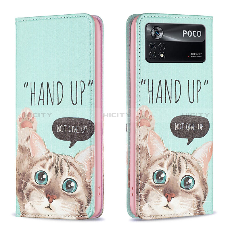 Coque Portefeuille Motif Fantaisie Livre Cuir Etui Clapet B05F pour Xiaomi Redmi Note 11E Pro 5G Pastel Vert Plus