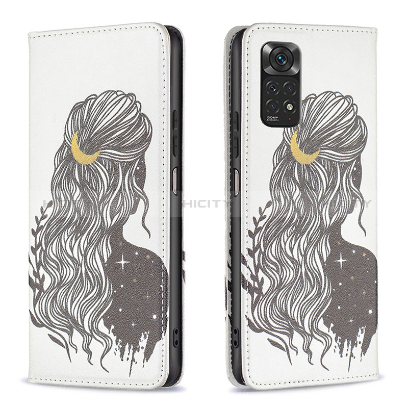 Coque Portefeuille Motif Fantaisie Livre Cuir Etui Clapet B05F pour Xiaomi Redmi Note 11S 4G Noir Plus