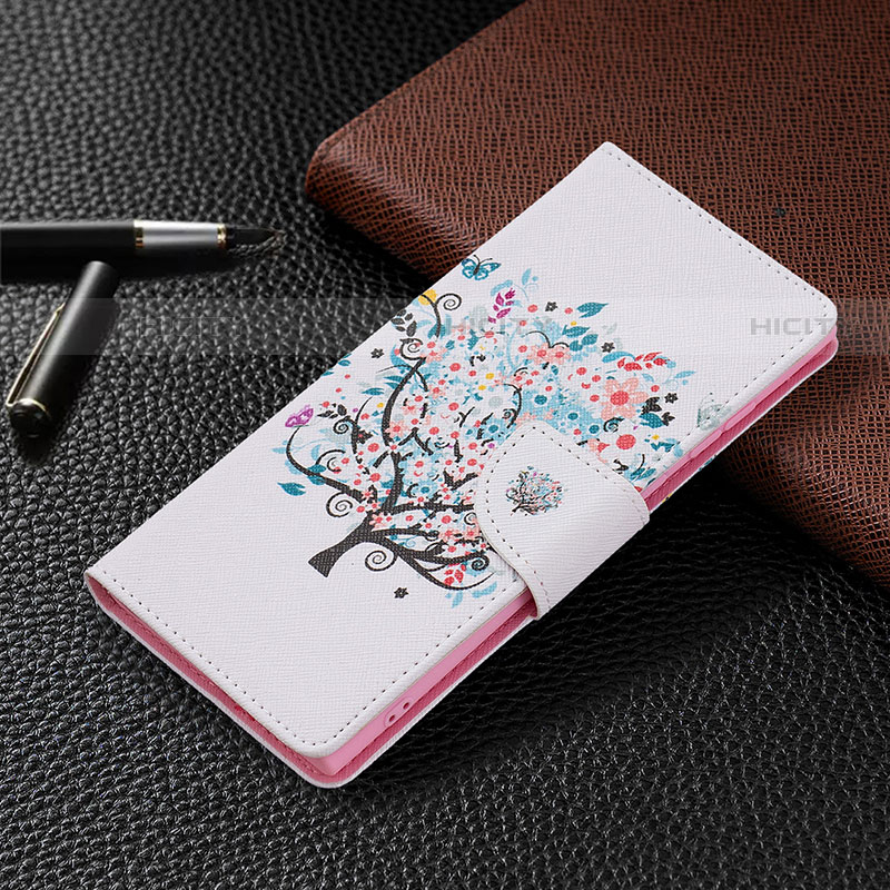 Coque Portefeuille Motif Fantaisie Livre Cuir Etui Clapet B09F pour Samsung Galaxy S21 Ultra 5G Blanc Plus