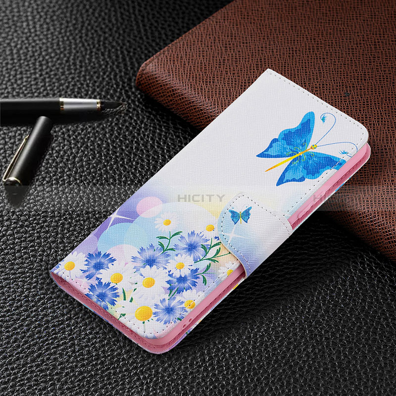 Coque Portefeuille Motif Fantaisie Livre Cuir Etui Clapet BF4 pour Xiaomi Redmi Note 10 Pro 4G Bleu Plus