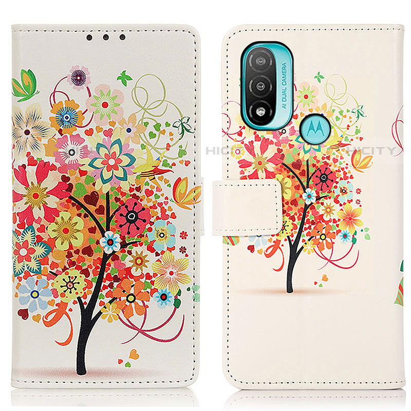 Coque Portefeuille Motif Fantaisie Livre Cuir Etui Clapet D02Y pour Motorola Moto E20 Plus