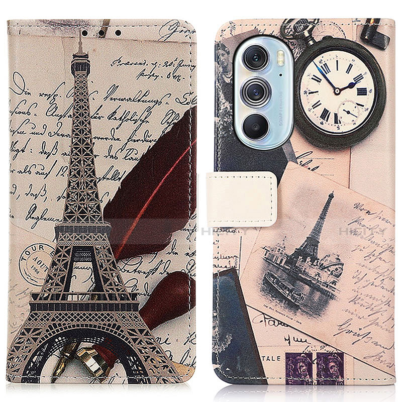 Coque Portefeuille Motif Fantaisie Livre Cuir Etui Clapet D02Y pour Motorola Moto Edge 30 Pro 5G Gris Plus