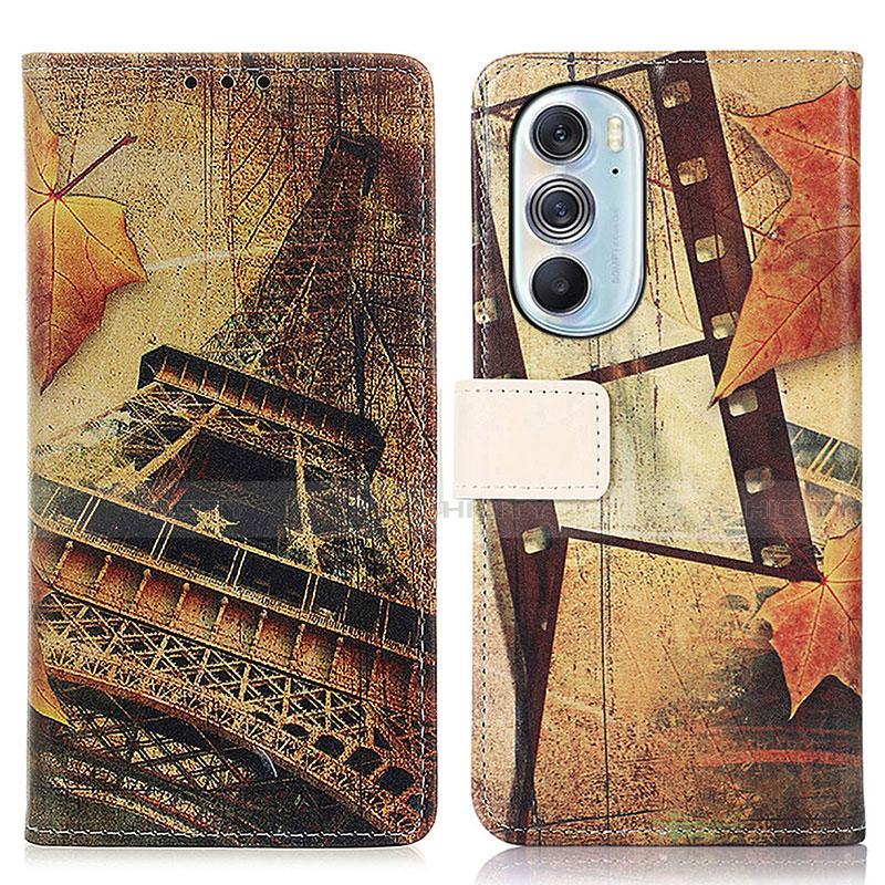 Coque Portefeuille Motif Fantaisie Livre Cuir Etui Clapet D02Y pour Motorola Moto Edge 30 Pro 5G Marron Plus