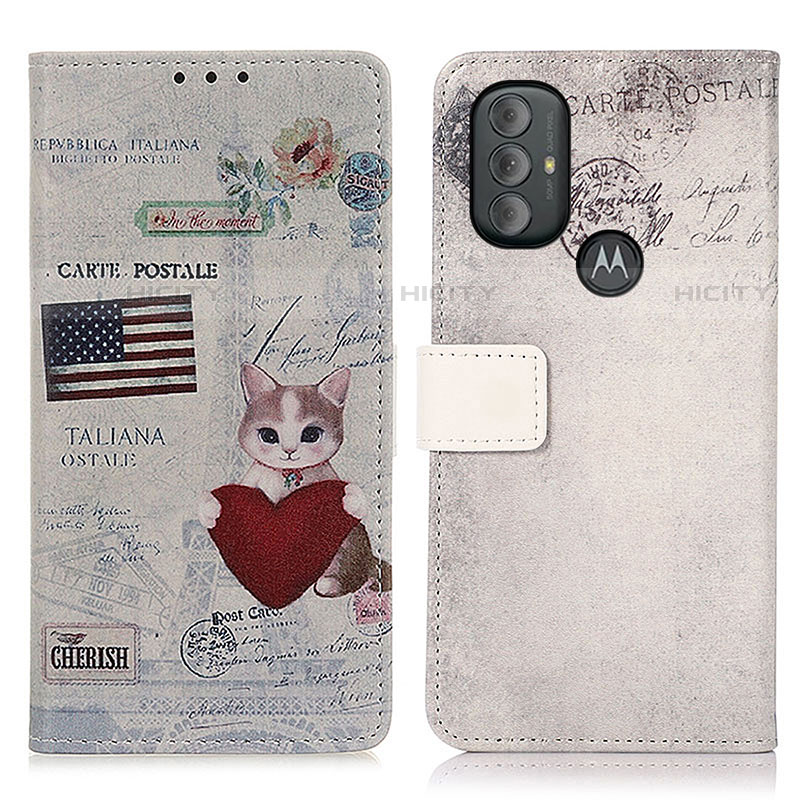 Coque Portefeuille Motif Fantaisie Livre Cuir Etui Clapet D02Y pour Motorola Moto G Play (2023) Vin Rouge Plus