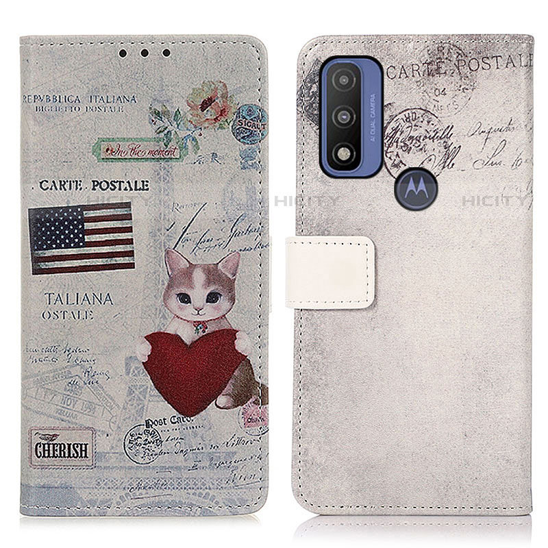 Coque Portefeuille Motif Fantaisie Livre Cuir Etui Clapet D02Y pour Motorola Moto G Pure Vin Rouge Plus