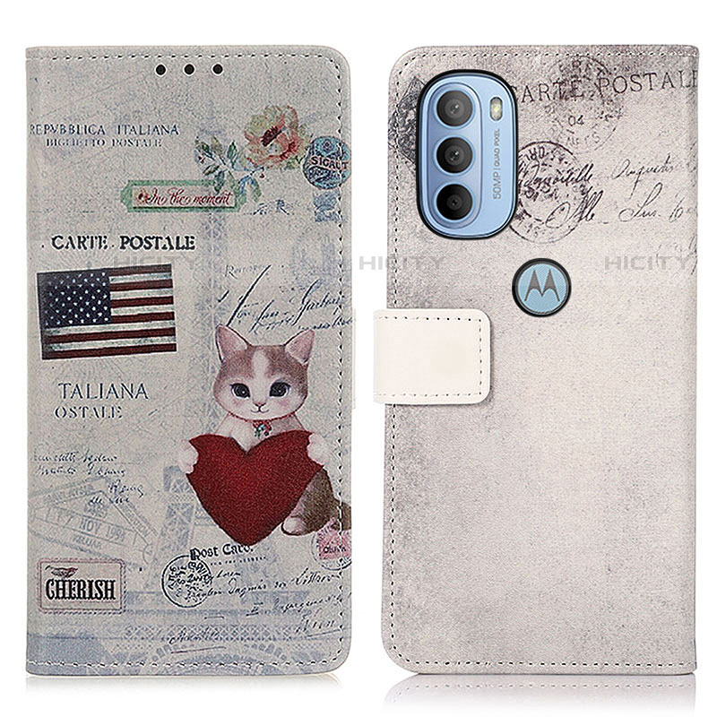 Coque Portefeuille Motif Fantaisie Livre Cuir Etui Clapet D02Y pour Motorola Moto G31 Plus