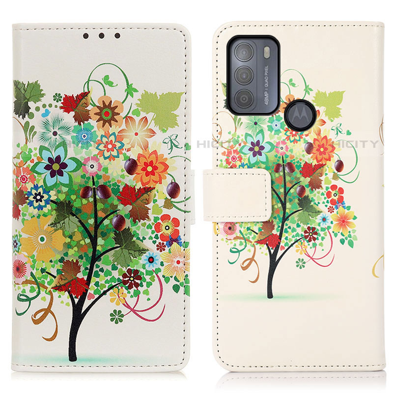 Coque Portefeuille Motif Fantaisie Livre Cuir Etui Clapet D02Y pour Motorola Moto G50 Plus