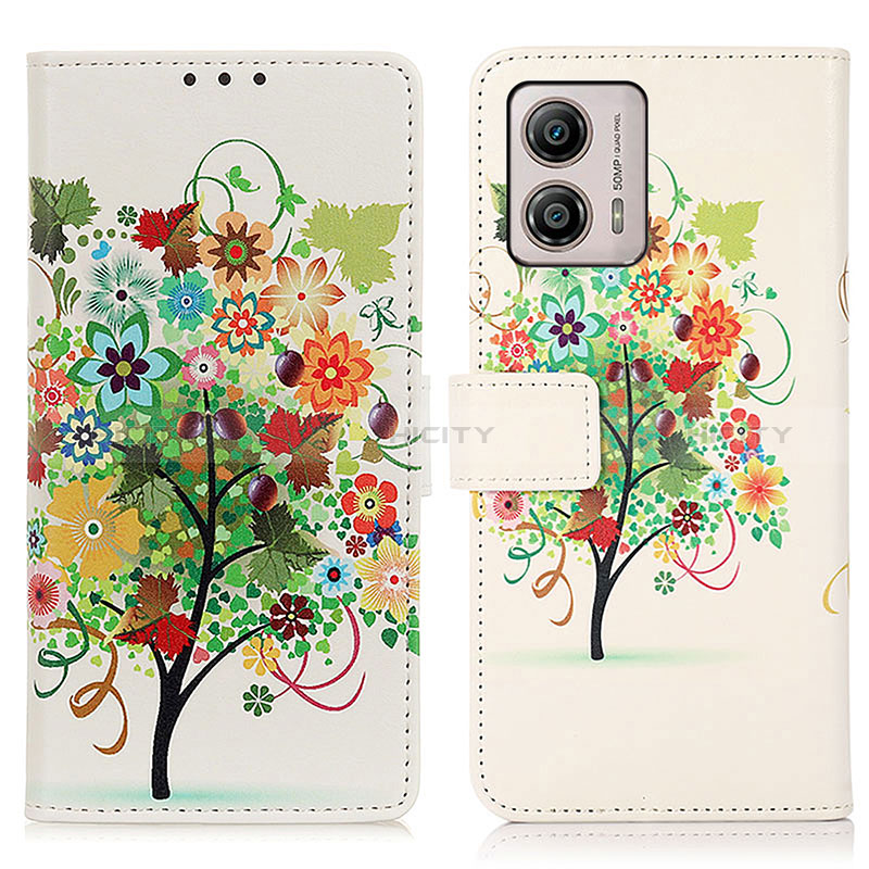 Coque Portefeuille Motif Fantaisie Livre Cuir Etui Clapet D02Y pour Motorola Moto G53 5G Plus