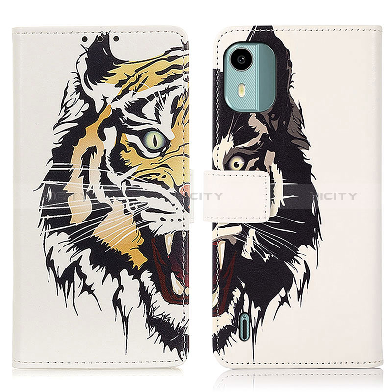 Coque Portefeuille Motif Fantaisie Livre Cuir Etui Clapet D02Y pour Nokia C12 Plus