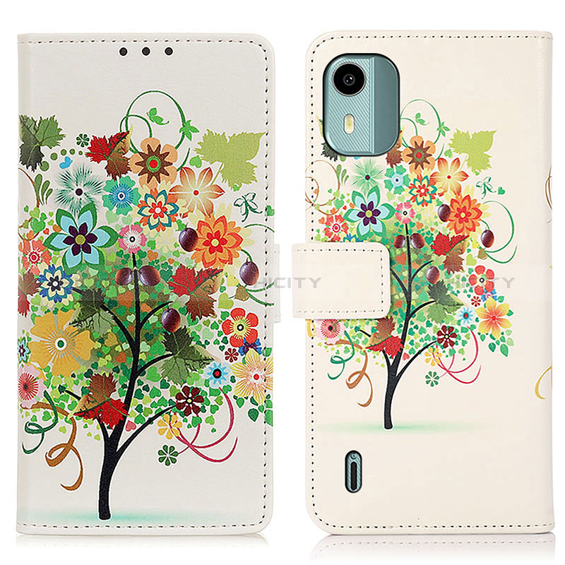 Coque Portefeuille Motif Fantaisie Livre Cuir Etui Clapet D02Y pour Nokia C12 Plus Plus