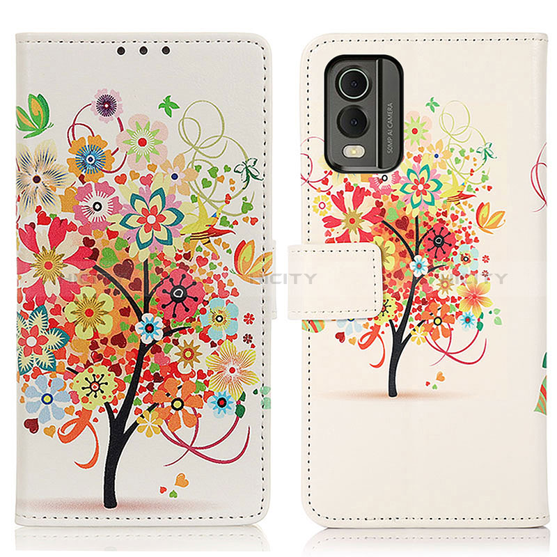 Coque Portefeuille Motif Fantaisie Livre Cuir Etui Clapet D02Y pour Nokia C32 Plus