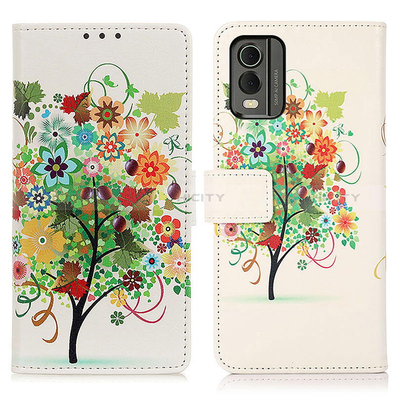 Coque Portefeuille Motif Fantaisie Livre Cuir Etui Clapet D02Y pour Nokia C32 Plus