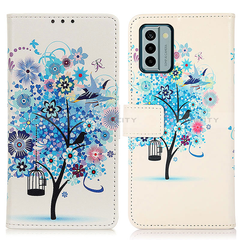 Coque Portefeuille Motif Fantaisie Livre Cuir Etui Clapet D02Y pour Nokia G22 Bleu Plus