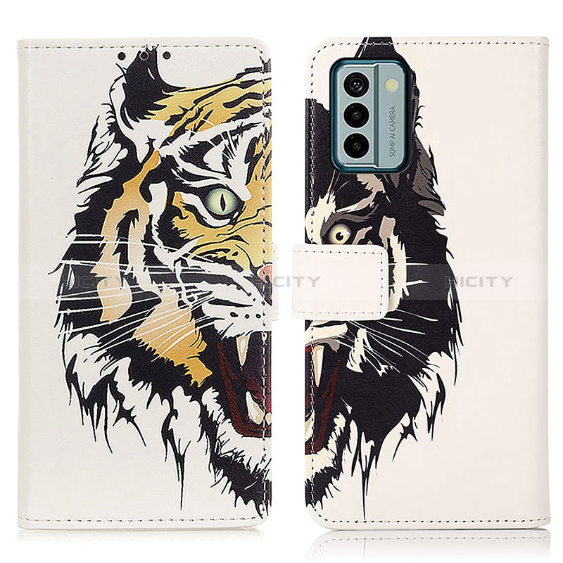 Coque Portefeuille Motif Fantaisie Livre Cuir Etui Clapet D02Y pour Nokia G22 Jaune Plus