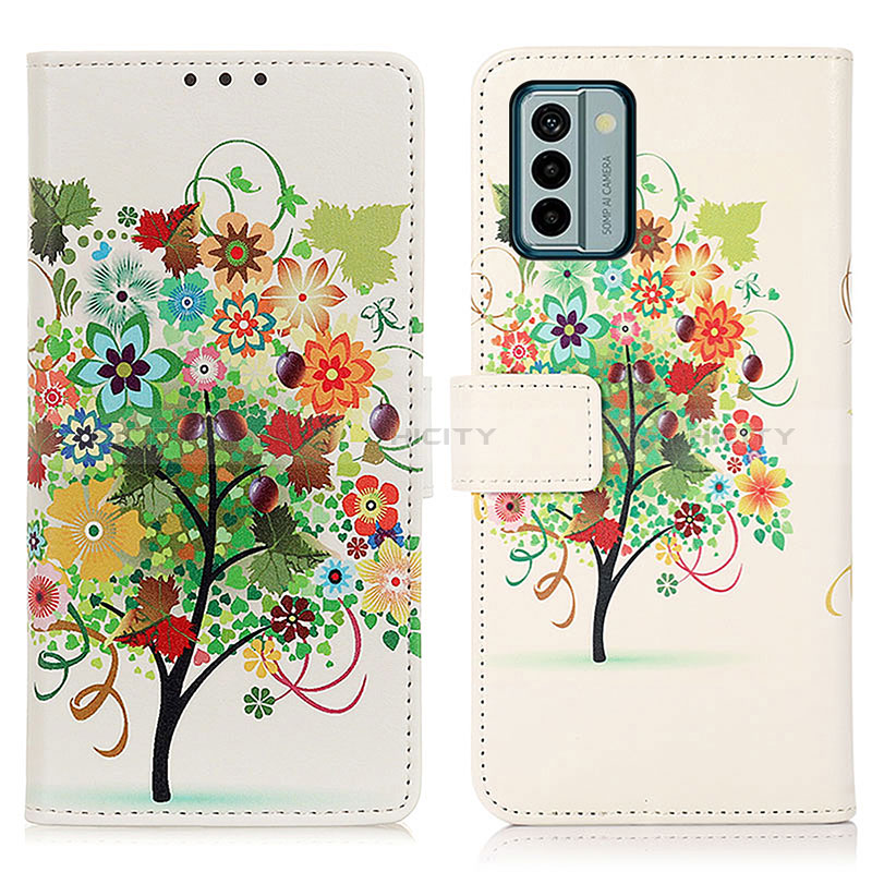 Coque Portefeuille Motif Fantaisie Livre Cuir Etui Clapet D02Y pour Nokia G22 Vert Plus