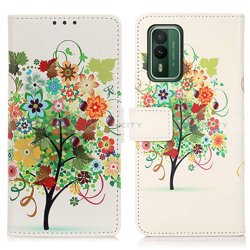 Coque Portefeuille Motif Fantaisie Livre Cuir Etui Clapet D02Y pour Nokia XR21 Plus