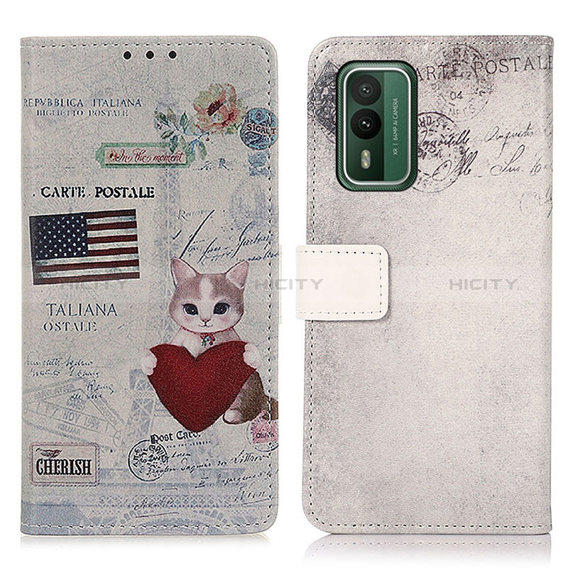 Coque Portefeuille Motif Fantaisie Livre Cuir Etui Clapet D02Y pour Nokia XR21 Plus