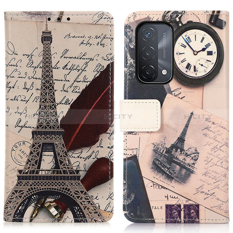 Coque Portefeuille Motif Fantaisie Livre Cuir Etui Clapet D02Y pour Oppo A54 5G Plus