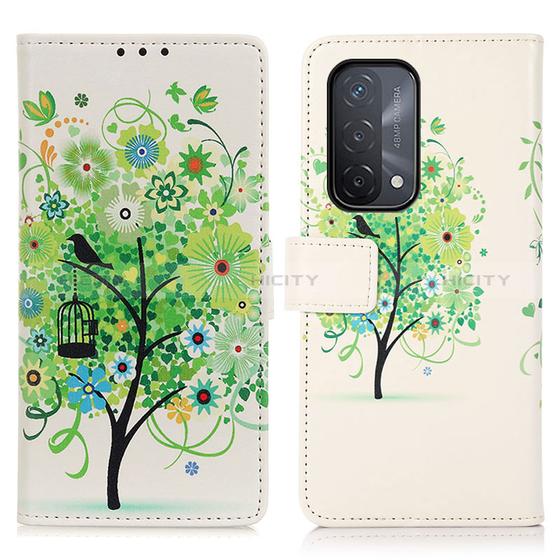 Coque Portefeuille Motif Fantaisie Livre Cuir Etui Clapet D02Y pour Oppo A54 5G Plus