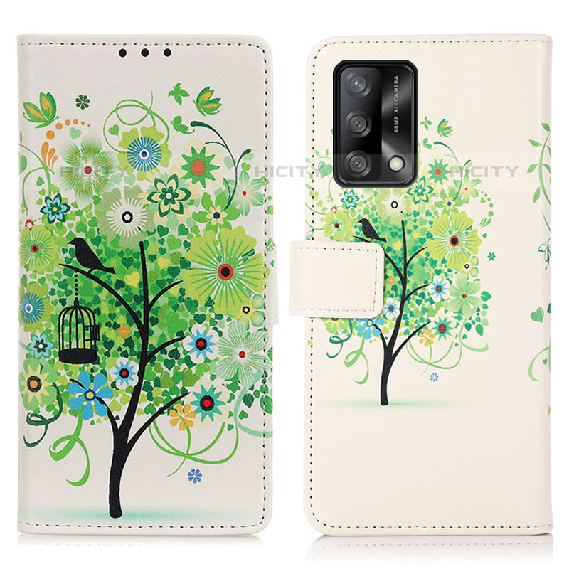 Coque Portefeuille Motif Fantaisie Livre Cuir Etui Clapet D02Y pour Oppo A74 4G Plus