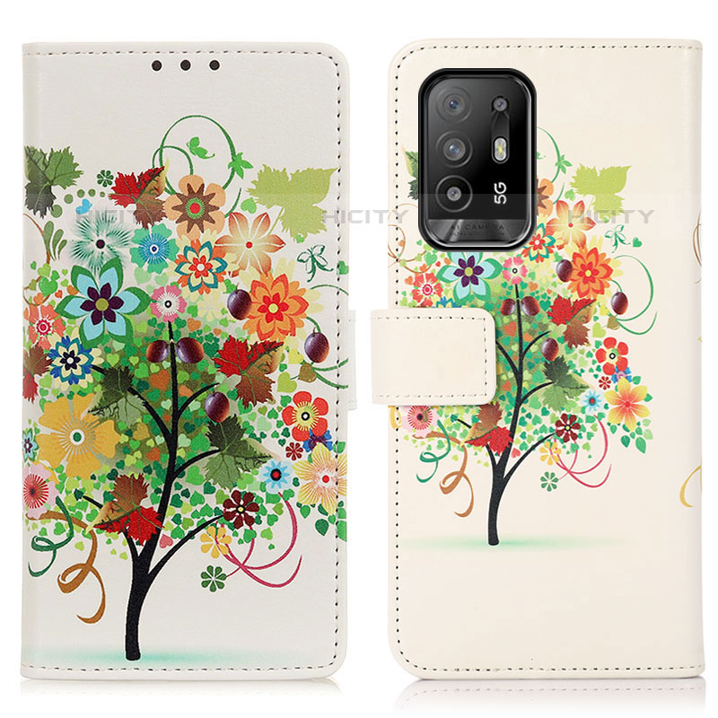 Coque Portefeuille Motif Fantaisie Livre Cuir Etui Clapet D02Y pour Oppo A95 5G Colorful Plus